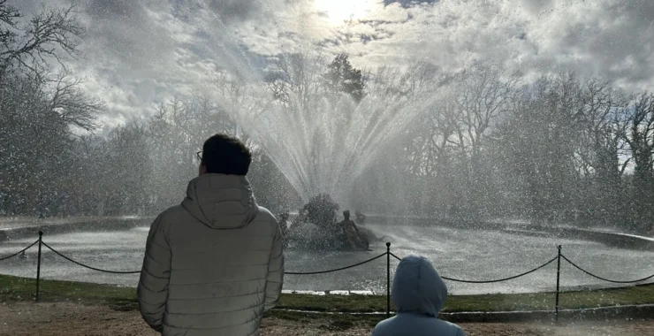 Primeros juegos de agua del año de las Fuentes Monumentales de los Jardines de La Granja