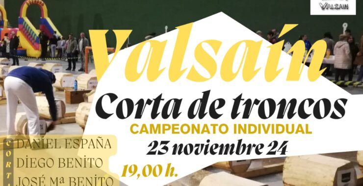 Valsaín celebra su tradicional campeonato de corta de troncos organizado por el CEIP La Pradera