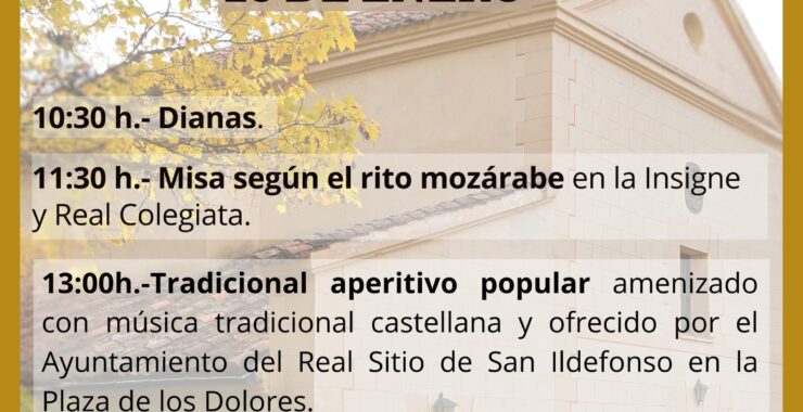 El Real Sitio de San Ildefonso conmemora la festividad de su patrón
