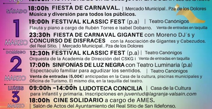 Carnaval en el Real Sitio de San Ildefonso