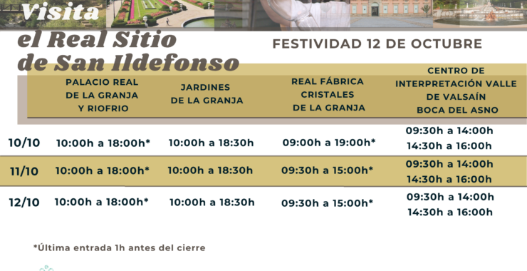 HORARIOS DE VISITA- PUENTE 12 DE OCTUBRE 2026